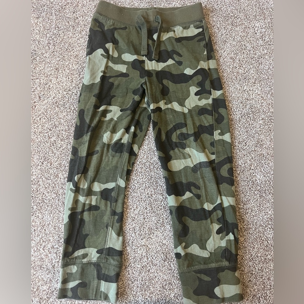 Boys Organic cotton camo pants